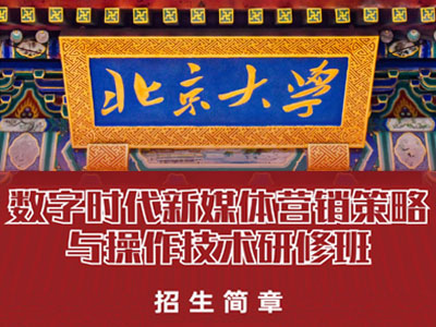 北京大学数字时代新媒体营销策略与操作技术研修班